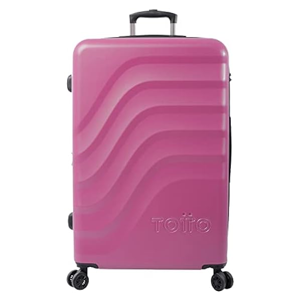 Totto - Valigia Trolley Grande Bazy in colore rosa scuro: il compagno ideale per i tuoi viaggi lunghi., Rosa, Trolley cabina, BAZY è la versione rinnovata e migliorata della classica Bazy
